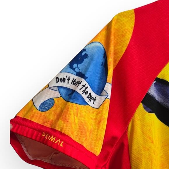 Primal Wear Easy Rider Cycling Jersey Men's XL Yellow Red Graphic Short - Picture 3 of 9